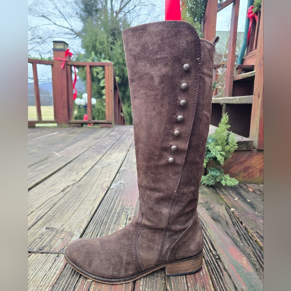 Spirit By Lucchese, Womens, Annie, Brown Suede, Riding Boots, Size 9M - Picture 7 of 15